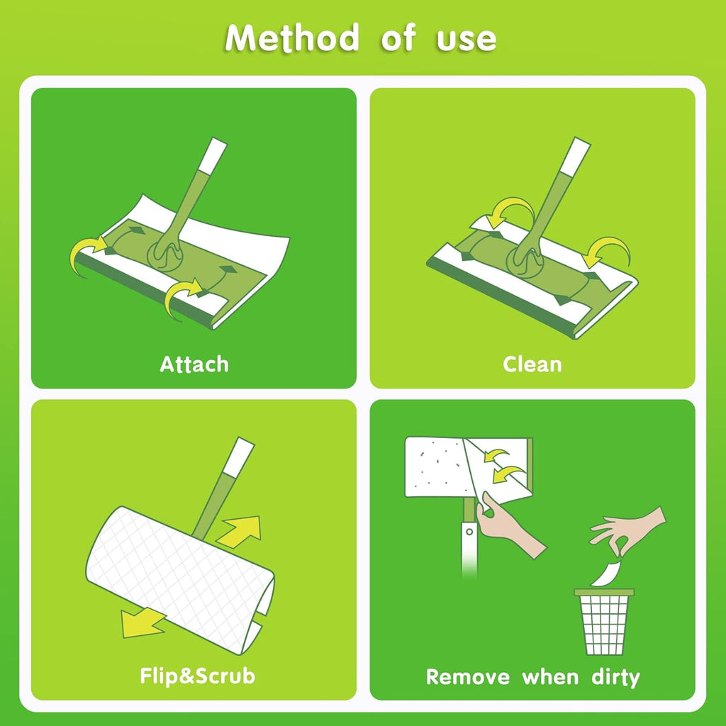 Skiennix Wet Mopping Pad Refills - 30 Count for Swiffer Sweeper | Superior Cleaning Cloths