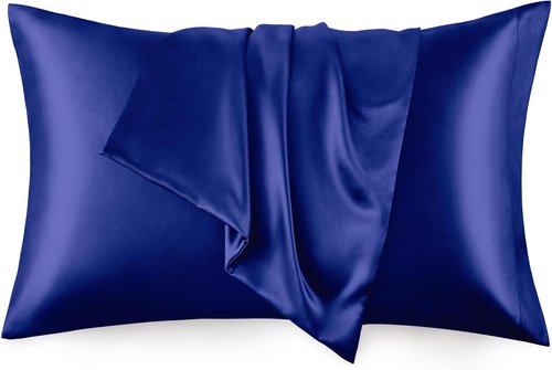 Love's Cabin Satin Pillowcase Set - Cooling Standard Size 20x26 | Silky Smooth for Hair & Skin, Navy