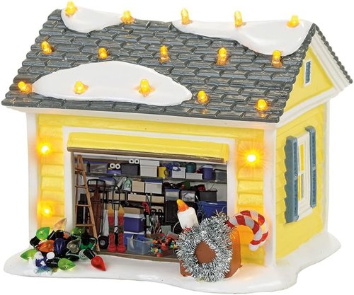 Department 56 | National Lampoon Christmas Vacation Griswold Holiday Garage Lit Building - 4.06 Inch, Multicolor