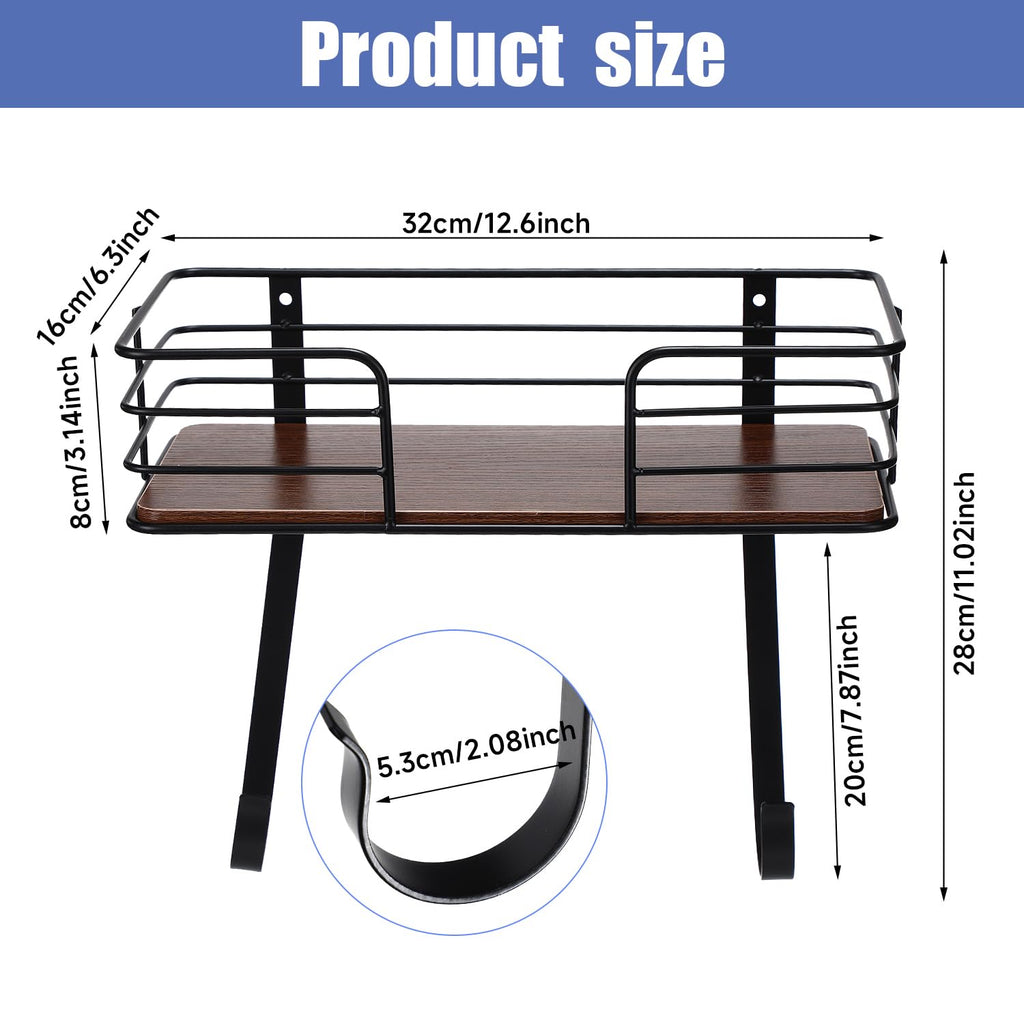 TORZCT Ironing Board Holder Wall Mount Laundry Room Hanging Iron and Ironing Board Hanger Storage Laundry Room Decor and Organization Fit Most Ironing Boards leg's(Included T&V Shaped)-Black