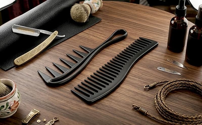 Shimmeroo 2-Pack Wide Tooth Comb Set for Curly and Wet Hair