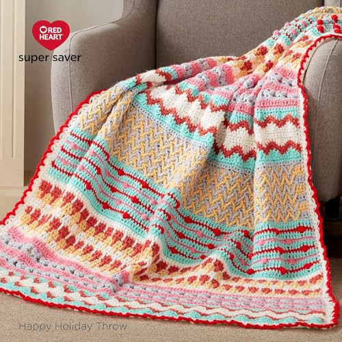 Red Heart Super Saver Worsted Weight Yarn - Gray Heather, 3-Pack