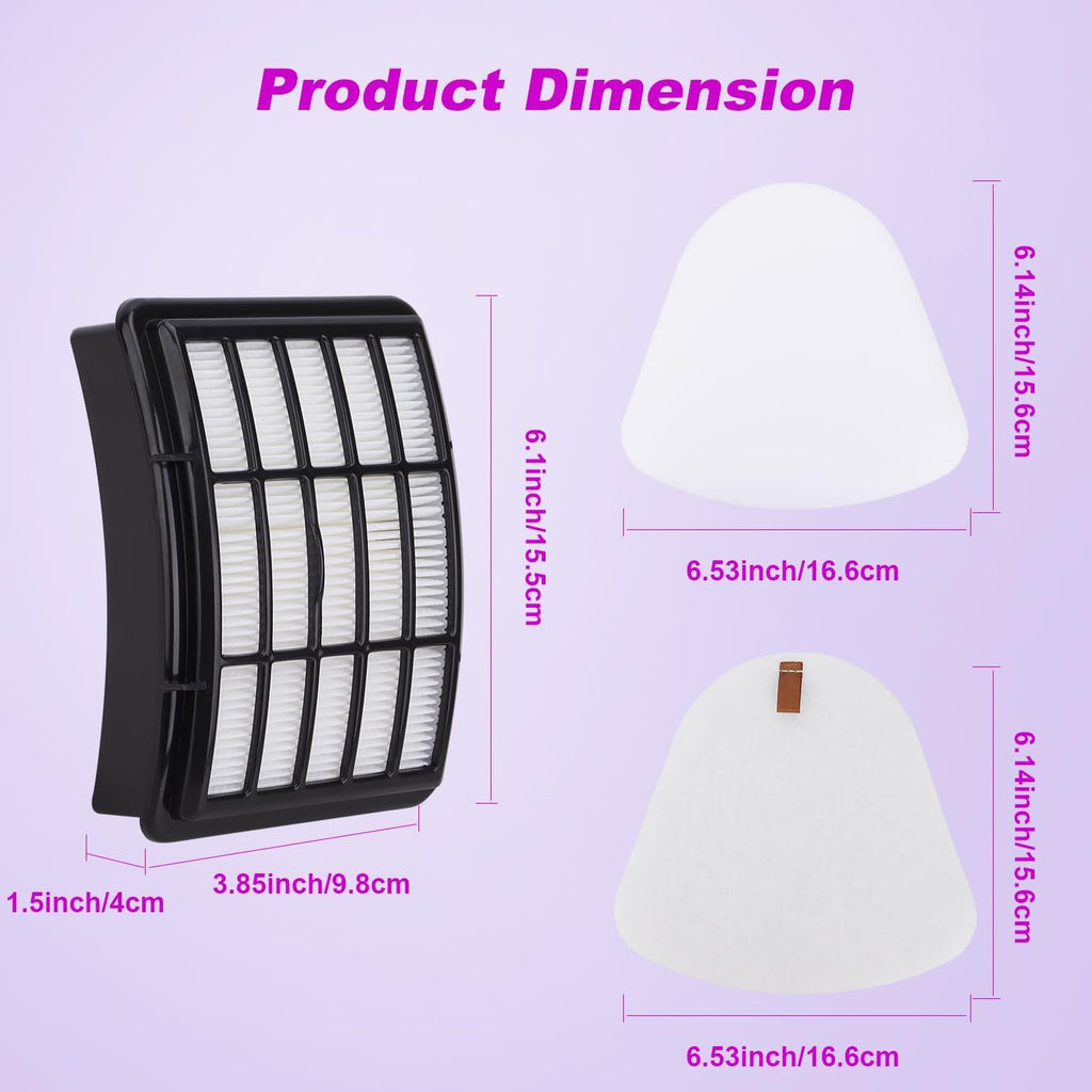 Shark Navigator Vacuum Filter Replacement - Compatible with NV350, NV351, NV352, NV355, NV360 | 1+2 Pack