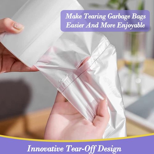 3 Gallon 180pcs Small Clear Trash Bags(Fit 2.6-3.2 Gal) Plastic Strong Clear Garbage Bags,Bathroom Trash Can Bin Liners,Waste Basket Liner,Fit 10-13 Liter, 2.5-2.6 Gallon,3.2Gallon(3-Clear180)