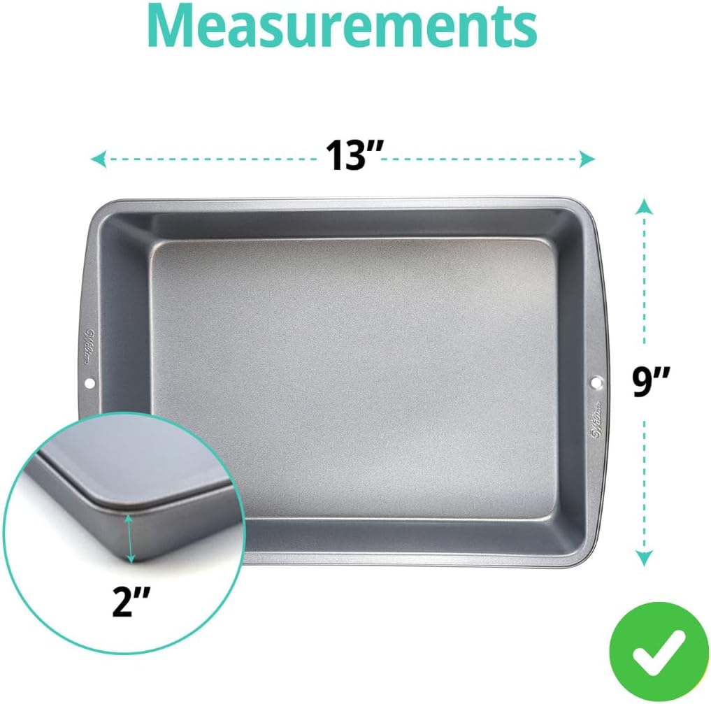 Nonstick Baking Pan by [Brand Name] - 9x13 Inch Covered Cake Pan for Brownies, Lasagna | Dishwasher & Freezer Safe