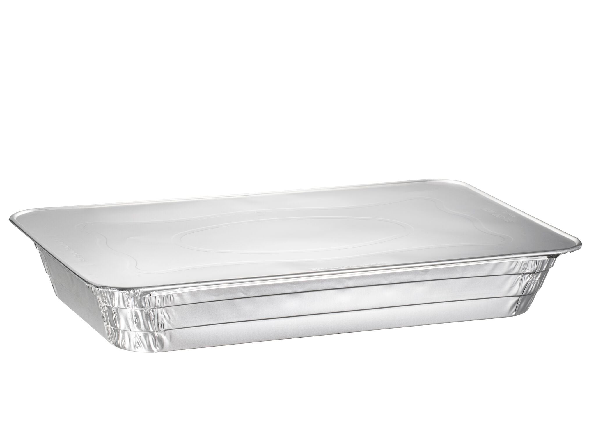 Plastible Full Size Deep Steam Aluminum Table Pans - Disposable to go Foil Pans for Chafing, Baking, Storing and Catering Containers (21” x 13” x 3”) (10, With Lids)