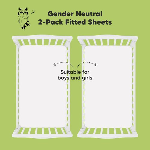 KeaBabies Organic Crib Sheets & Baby Swaddle Sleep Sacks - 2-Pack Crib Sheets & 3-Pack Swaddles - Neutral Colors