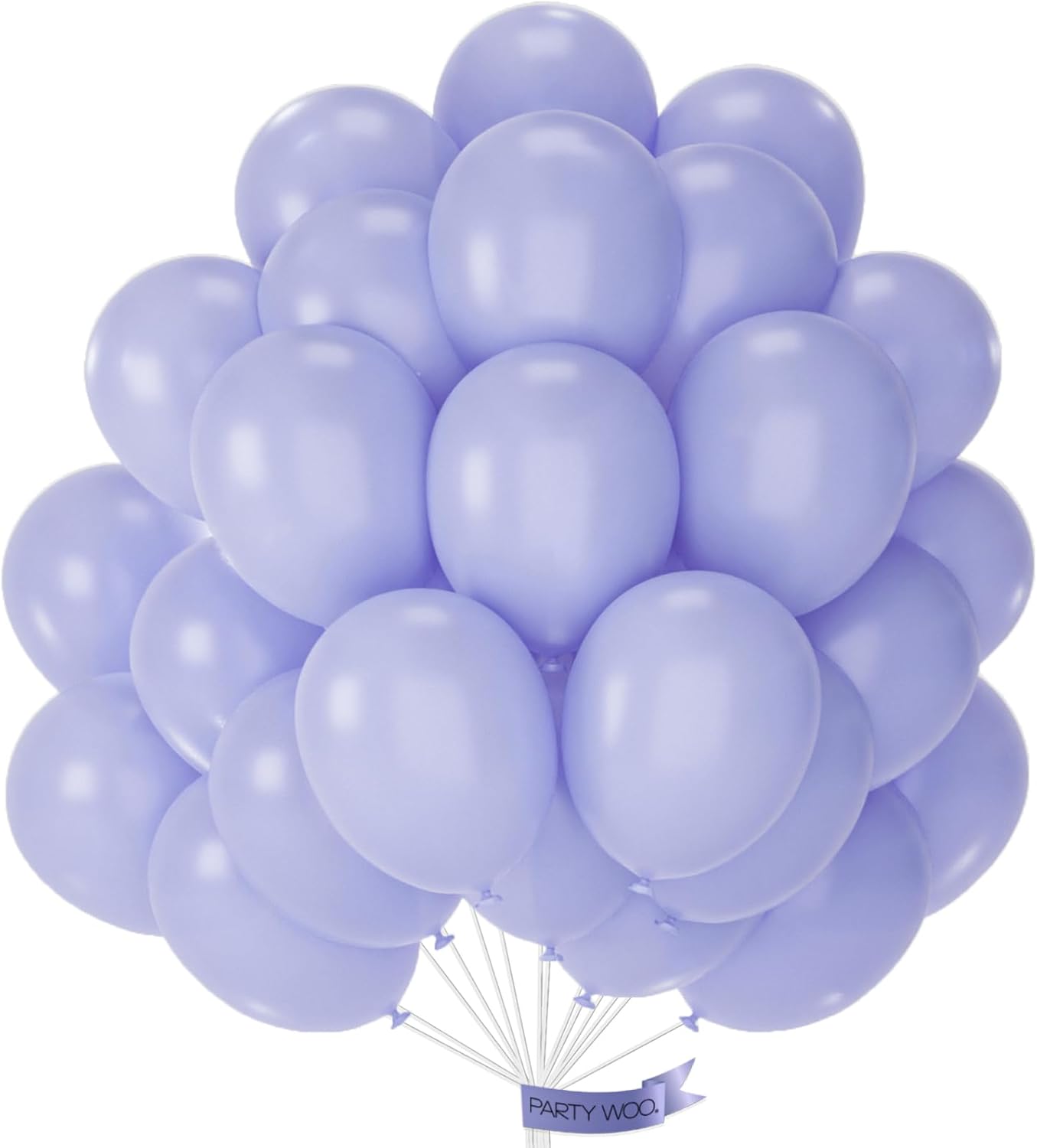 PartyWoo Dusty Purple Balloons - 50pcs 12 Inch Lavender Lilac Boho Decor for Graduation & Weddings