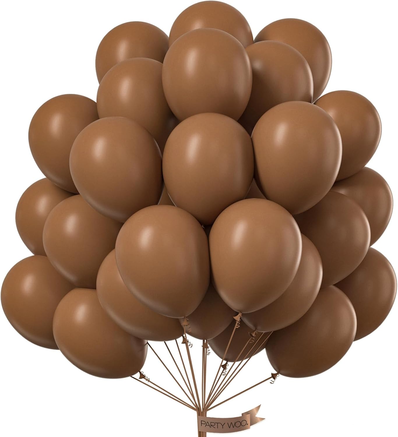 PartyWoo Brown Balloons - 50 Pcs 12 Inch Latex Helium Balloons for Baby Shower & Birthday Decor