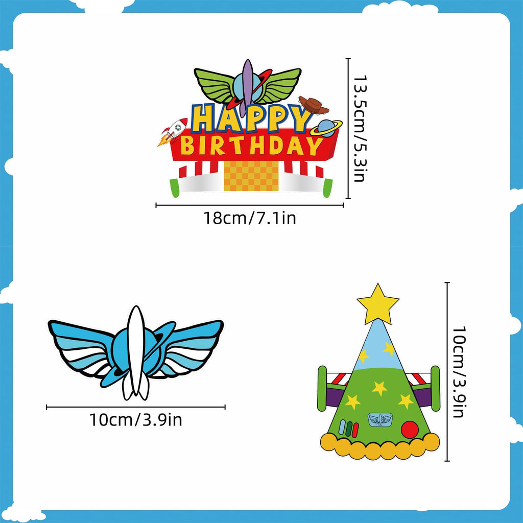 130pcs Story Birthday Party Decorations Tableware Set for 20 Guests Include Banner, Cupcake Topper, Cake Topper,Paper Plates,Napkins and Cups,Plastic Tablecloth and Forks,Latex Balloons
