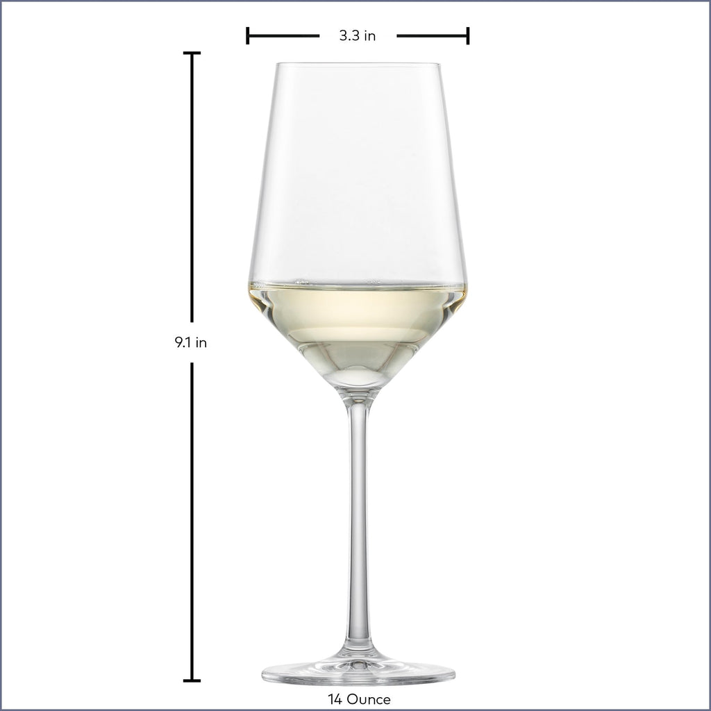 ZWIESEL GLAS Pure Sauvignon Blanc White Wine Glass (Set of 6), Graceful Wine Glasses for White Wine, Dishwasher-Safe Tritan Crystal Glasses, Made in Germany (14 Ounce)
