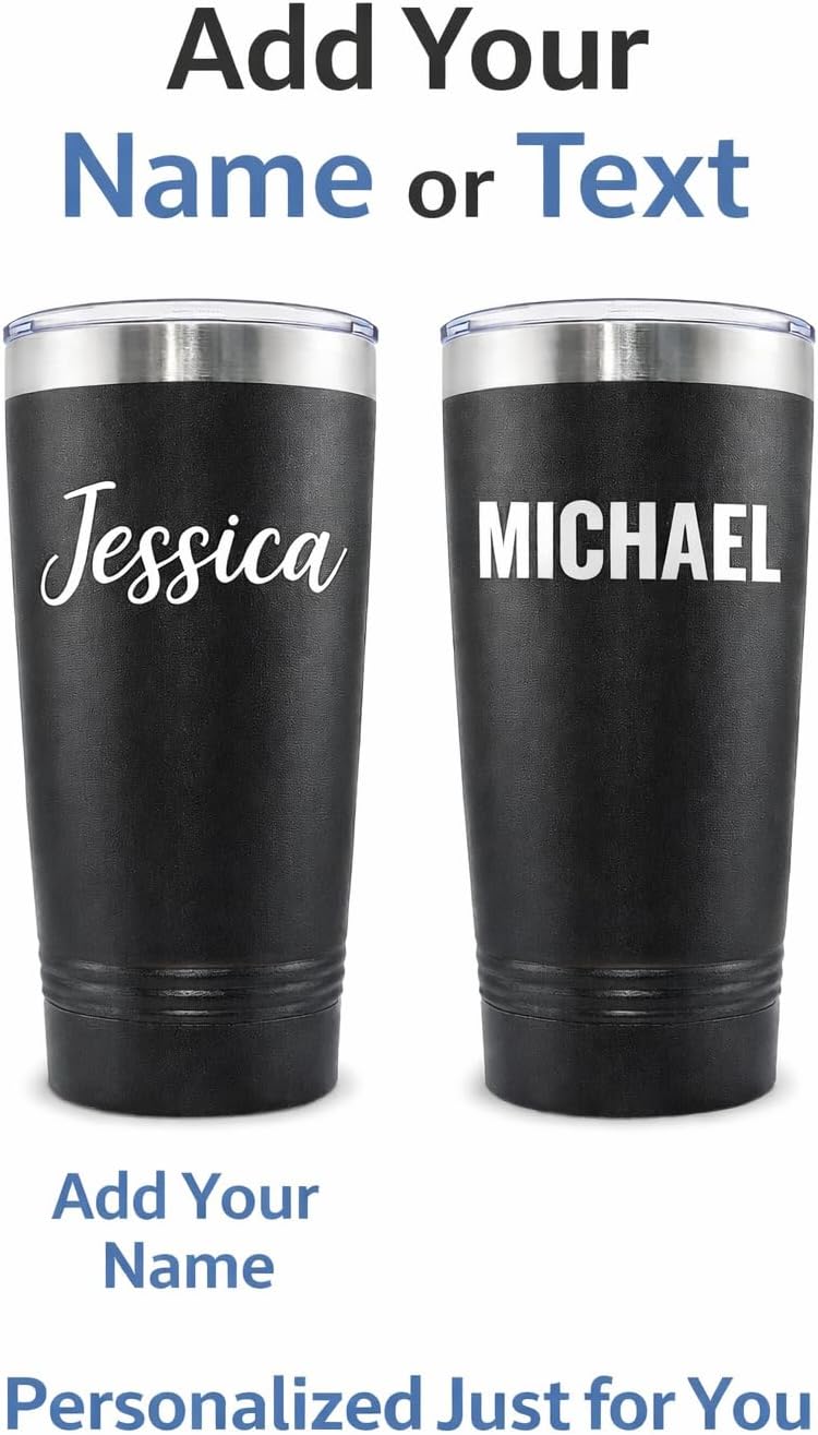 Skiennix Personalized Engraved 20oz Tumbler - Custom Stainless Steel Travel Mug for Men & Women