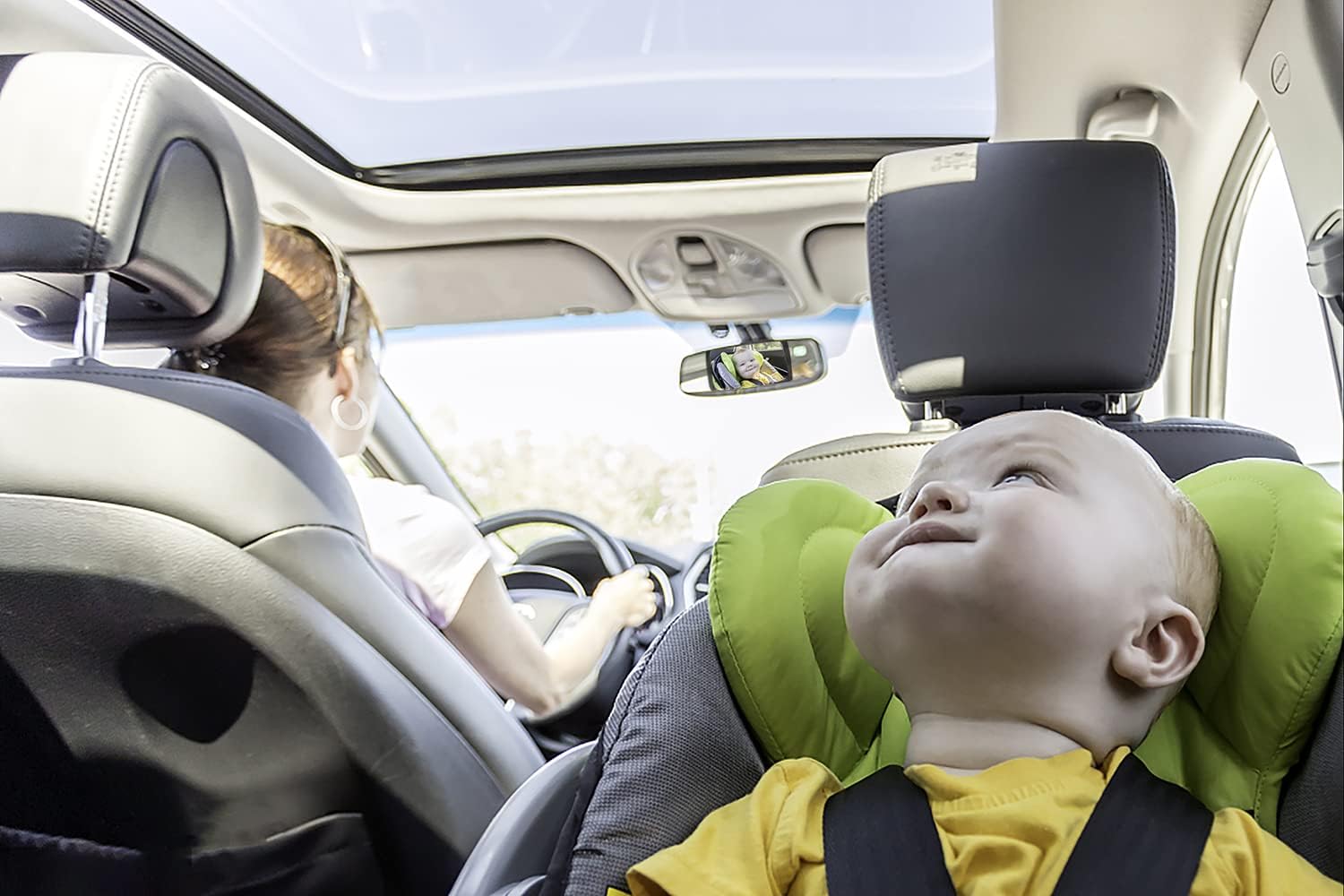 Mluchee Baby Car Mirror - Rear Facing Infant Seat Mirror with Crystal Clear View | Shatterproof & Crash Tested