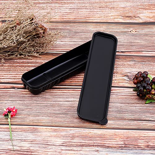 Portable Flatware Box - Travel Cutlery Storage Case (Black)