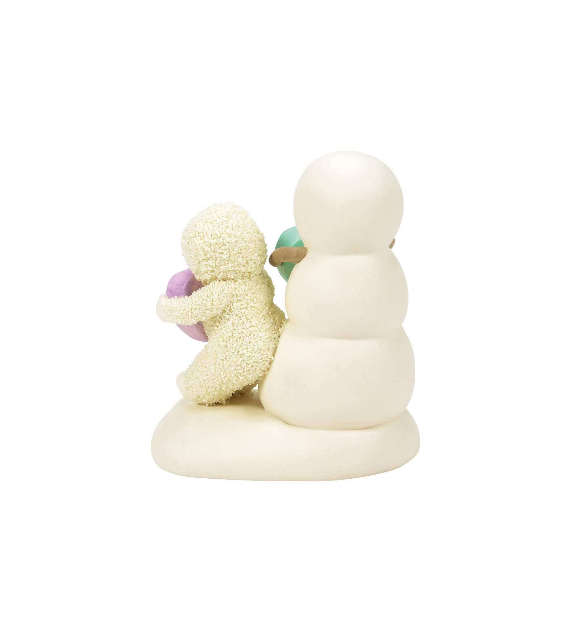Department 56 Snowbabies Sweethearts Snowman and Snowbaby Holding Candy Hearts Figurine, 4.17 Inch, Multicolor