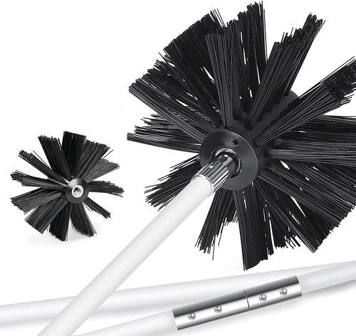 Chimney Cleaning Brushes by Chimney Sweep | 5.9in & 3.9in Brush Heads for Efficient Fireplace Maintenance