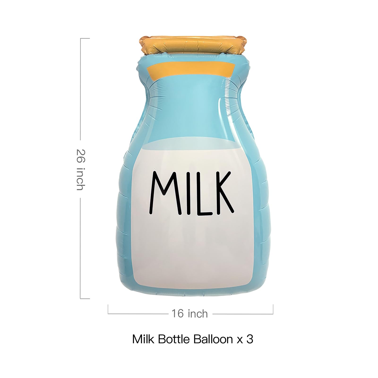 Large Milk Bottle Balloons Baby Bottle Decor for Milk and Cookies Birthday Decorations Baby Milk Theme Party Supplies 3 Pack