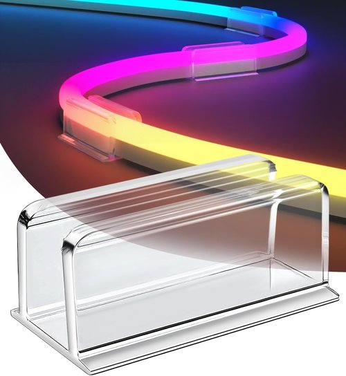 Govee Neon Rope Light Clips - 30Pcs Clear Waterproof LED Strip Mounting Brackets | Adhesive Wall Holders