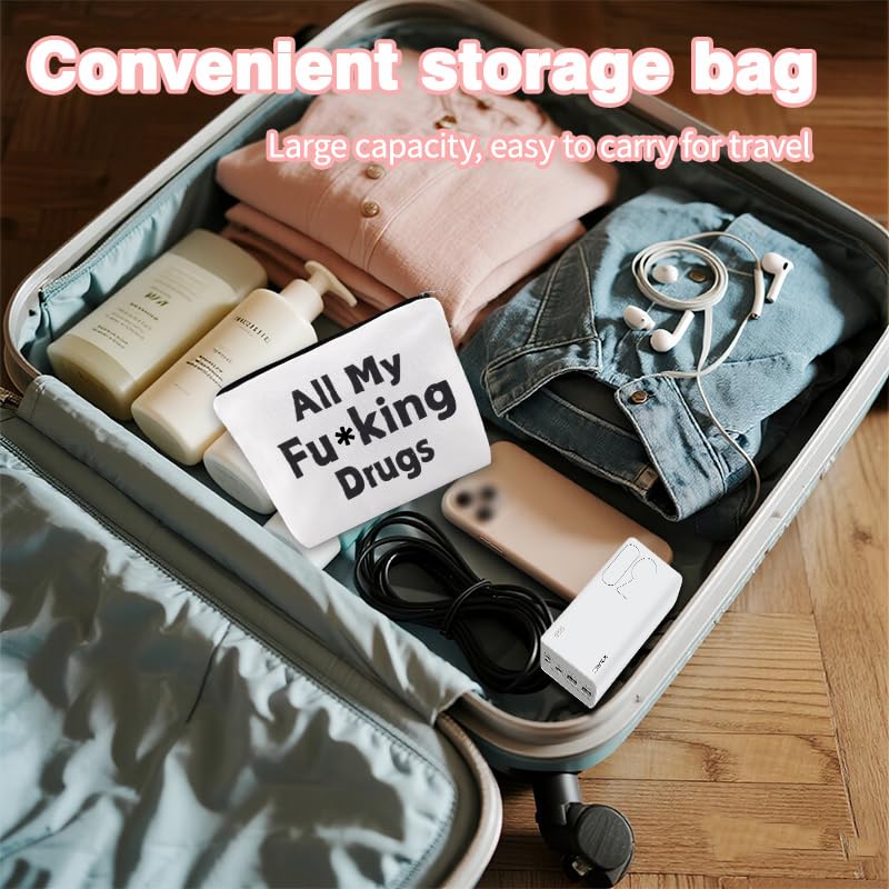 Funny Medicine Storage Bag Waterproof Travel Makeup Pouch for Nurses