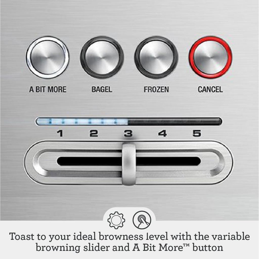 Breville BTA720XL Toaster - 2 Slice Brushed Stainless Steel with Extra Toasting Function