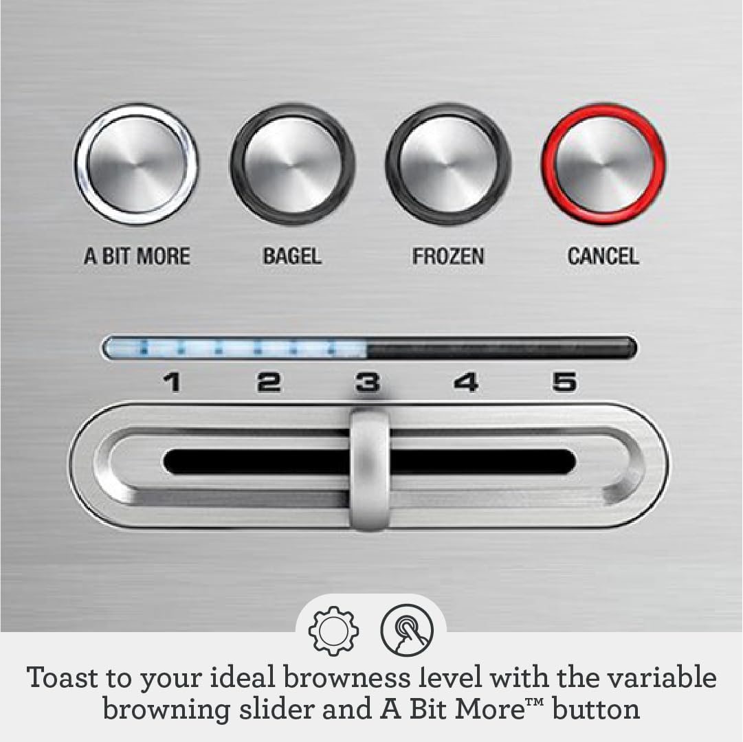 Breville BTA720XL Toaster - 2 Slice Brushed Stainless Steel with Extra Toasting Function