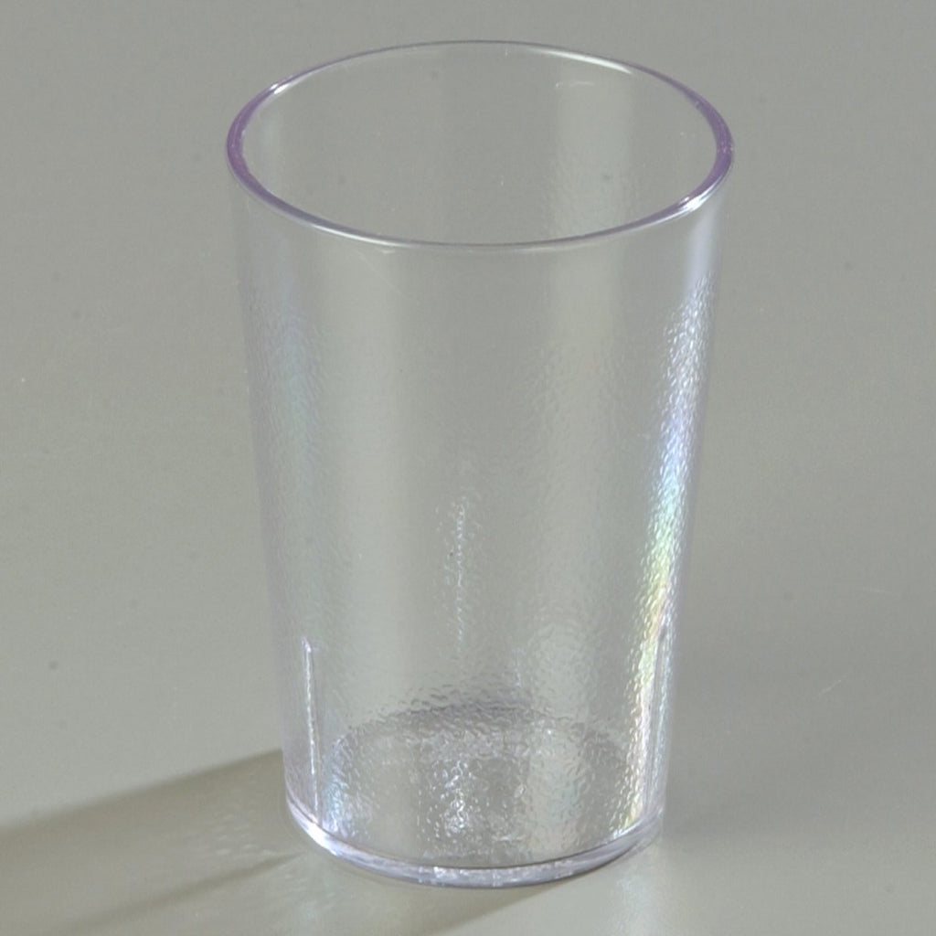 Carlisle FoodService Products Stackable Tumbler Plastic Tumbler for Restaurants, Catering, Kitchens, Plastic, 8.1 Ounces, Clear, (Pack of 72)