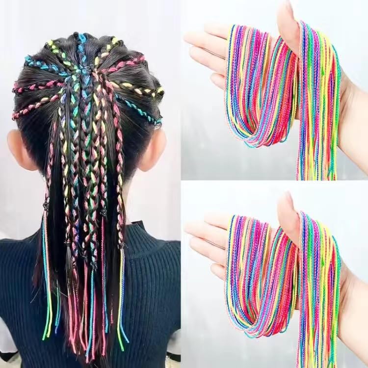 DIY Mixed Gradient Synthetic Hair Braid Kit - 40 Pieces, 90cm