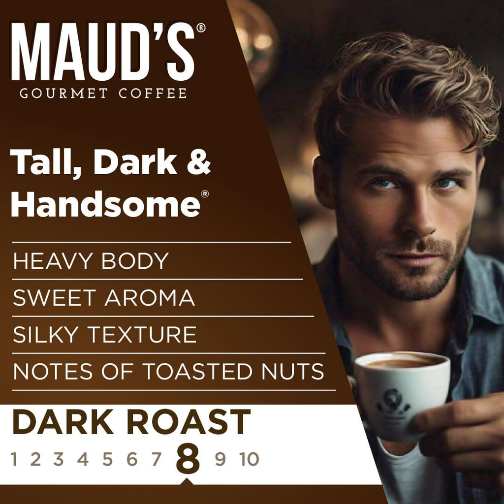 Maud's Dark Roast Coffee Pods - 100% Arabica Single Serve Pods | 100ct Compatible with Keurig K Cups