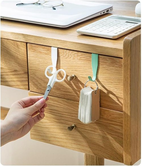 Eywlwaar Over The Cabinet Door Hooks - 4-Pack Single Hook for Easy Storage | Fits Doors Up to 0.8 Inch Thick