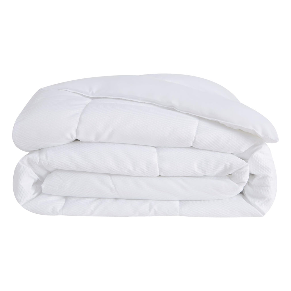 London Fog Seersucker Dot White Polyester 1-Piece Twin XL Comforter, Geometric Themed, for Men and Women, OEKO-TEX Certified Confidence