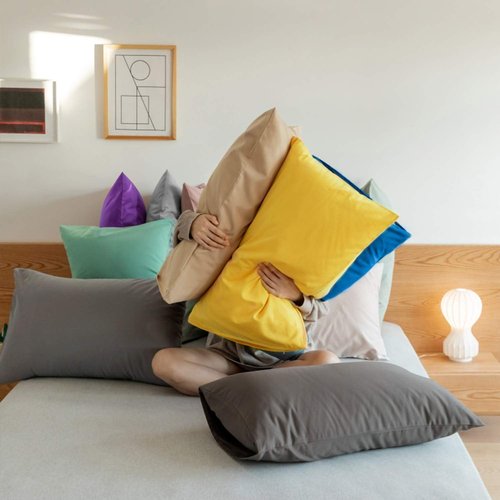 FLXXIE Body Pillow Cover - Super Soft Microfiber | 20x54 Long Pillowcase, Wrinkle & Stain Resistant, Yellow