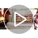 Christmas Pillow Covers 12x20 Inch - Red Tree Snowflake Holiday Cushion Case