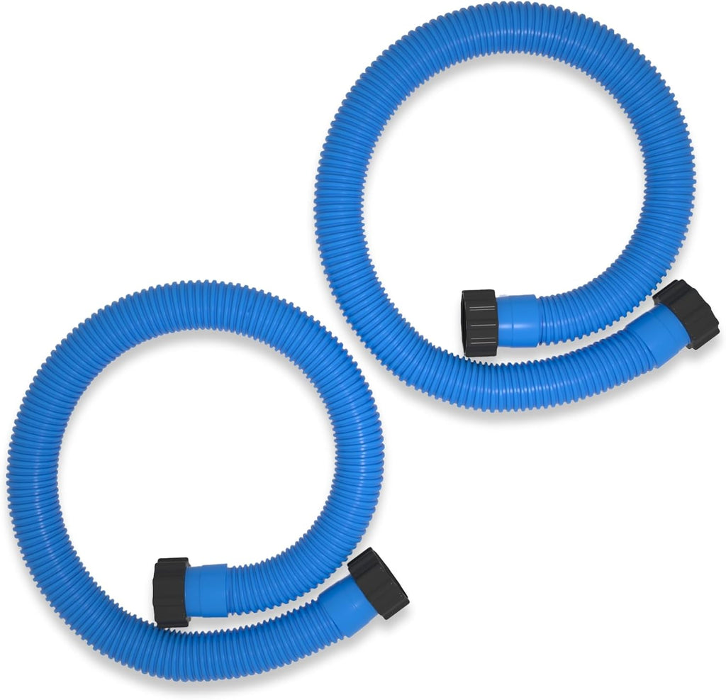 Skiennix Pool Hose Replacement - 1.5" x 40" for Above Ground Pools | Pack of 2, Blue, Compatible with Filters