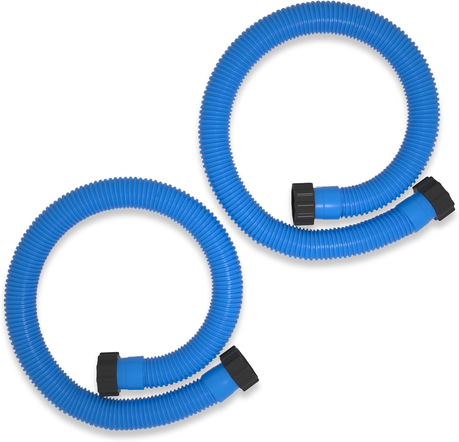 Skiennix Pool Hose Replacement - 1.5" x 40" for Above Ground Pools | Pack of 2, Blue, Compatible with Filters