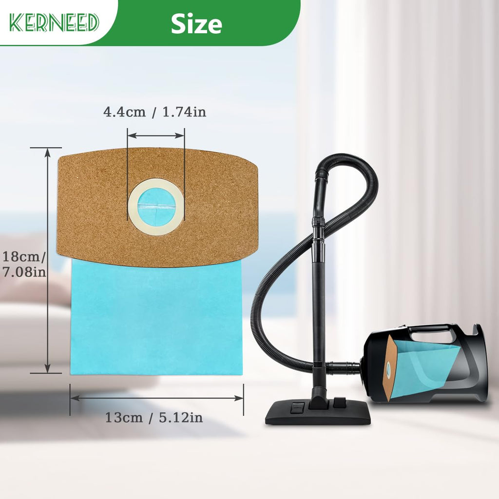 12 Pack Type S Vacuum Bags for Riccar SupraQuik & Simplicity SS-6 Type S, Sport S100 Models Canister Vacuum Cleaner #Part RSQ1 RSQ-6 SS-6