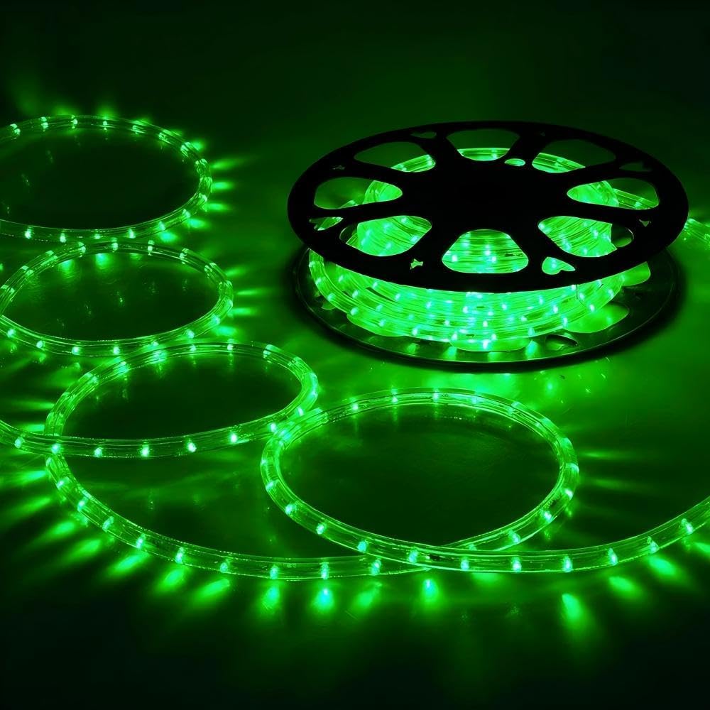 Skiennix 150ft LED Rope Lights - Waterproof & Flexible Tube Lights with 8 Modes | Green for Outdoor & Indoor Decor