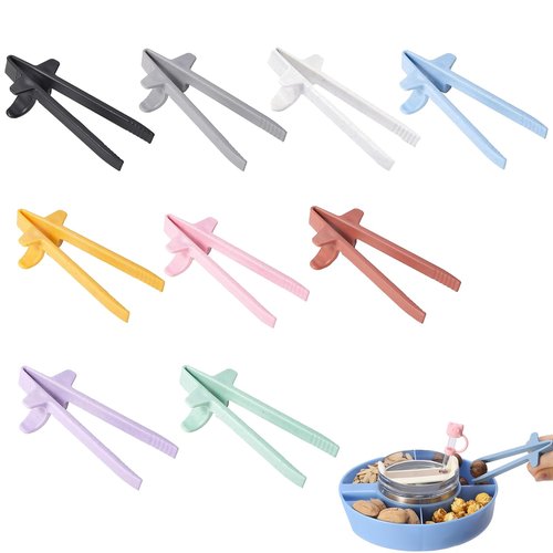 9 Pcs & 9 Colors! Snack Chopsticks,Finger Chopsticks For Snacking,For Clean Hands,Chip ,Ergonomic Design Stable And Not Easy To Fall Off Convenient For Snacking Gaming