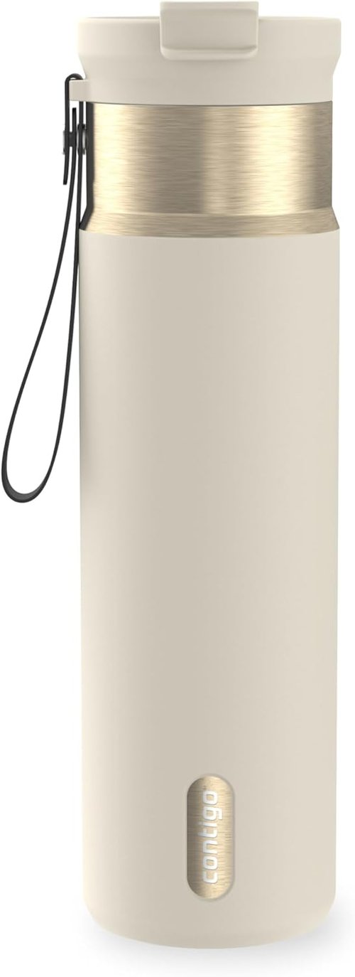 Contigo DualSip 24 oz Stainless Steel Water Bottle - Vacuum-Insulated, Leakproof Lid & Carry Strap, BPA-Free