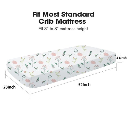 Little Grape Land Crib Sheets - Super Soft 2-Pack Fitted Sheets for Standard Crib & Toddler Mattress (Little Bunny)