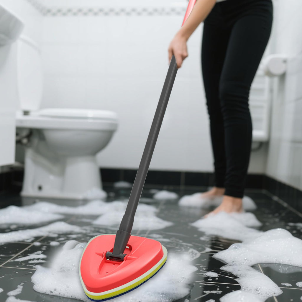 Spin Mop Replacement Head for O Cedar EasyWring 1 Tank, Includes 2 Magic Scrubber Sponge Brushes & 1 Connector Attachment for Kitchen, Bathrooms, Glass and Various Hard Surfaces