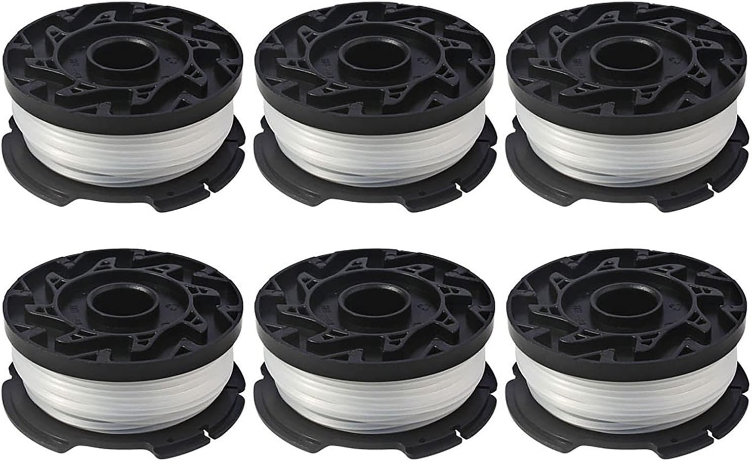 THTEN AF-100 String Trimmer Spool - 30ft 0.065" Refills for Black & Decker Models | 6 Pack