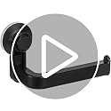 Operitacx Suction Cup Toilet Paper Holder Matte Black No-Drill Wall Mount (6.49 x 3.93 inches)