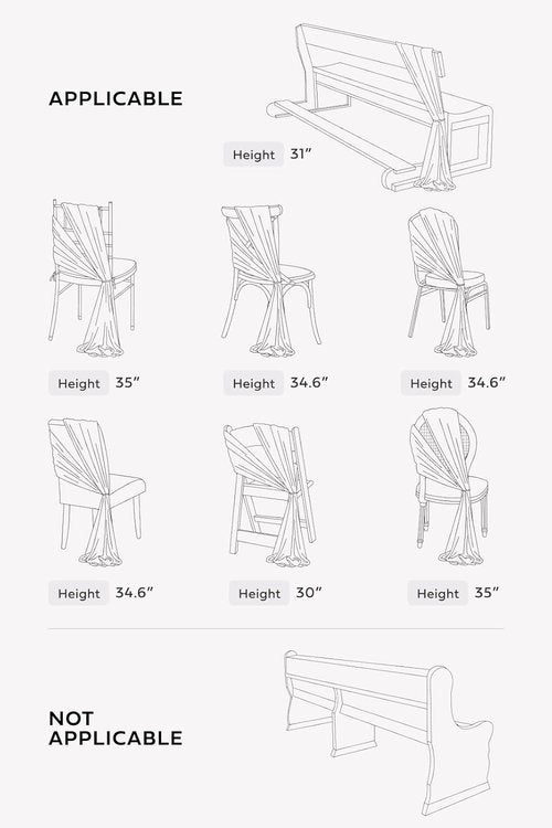 Ling's Moment Wedding Chair Sashes - Wrinkle-Free Draping Fabric in Sage & Milky Green | 16 Pcs for Ceremony & Reception Decor