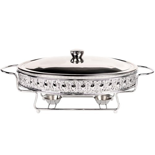 jinsongdafa Casserole Dish 13" x 9" Glass Baking Dish with Stainless steel Lid and rack, Silver oval 2.5 Qt Large Baking Pan For Casserole & Lasagna, Microwave Dishwasher Freezer Oven Safe