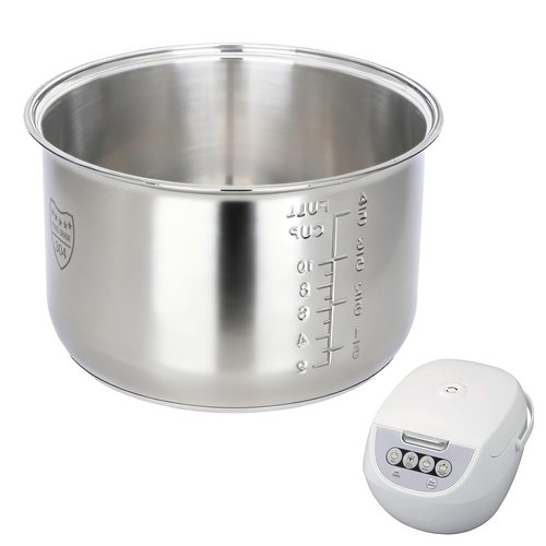 Rice Cooker 10 Cup Inner Pot Compatible with Tiger JBV-A18U,Non-Stick 304 Stainless Steel,Rice Cooker Rplacement Pot,Dishwasher Safe