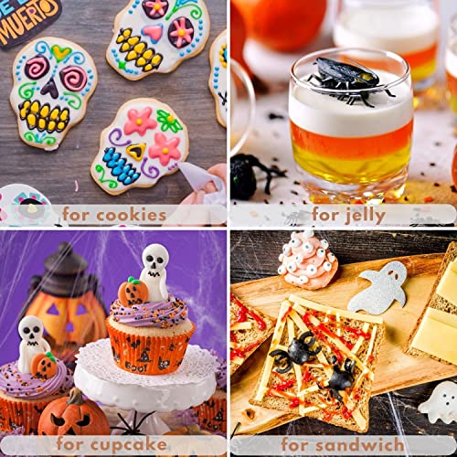Halloween Skull Cookie Cutter Set - 2 Stainless Steel Baking Molds