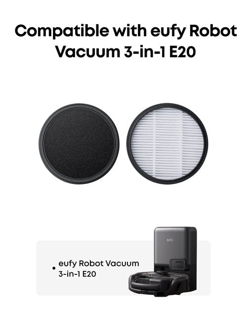 eufy Official High-Performance Filter, Durable Design, Compatible with eufy 3-in-1 E20