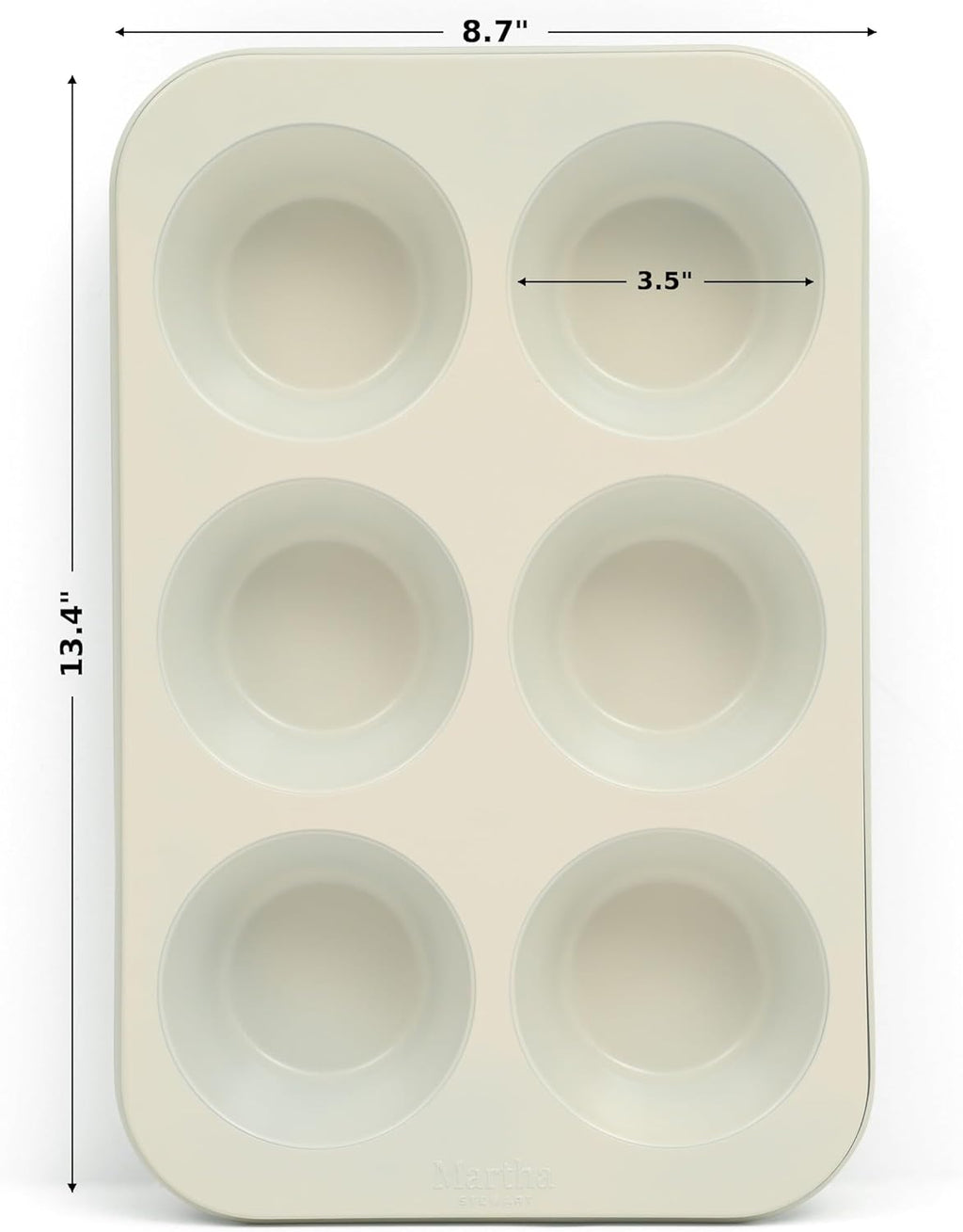 Martha Stewart Gallen 6-Cup Nonstick Muffin Pan - Durable Teal Bakeware for Perfect Cupcakes & Mini Cakes