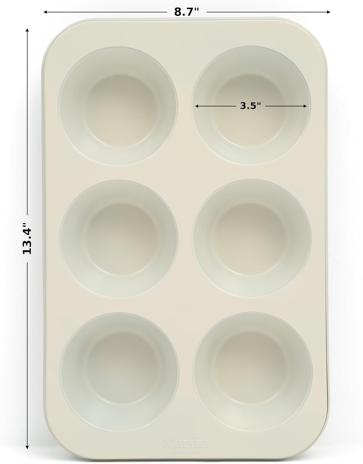 Martha Stewart Gallen 6-Cup Nonstick Muffin Pan - Durable Teal Bakeware for Perfect Cupcakes & Mini Cakes