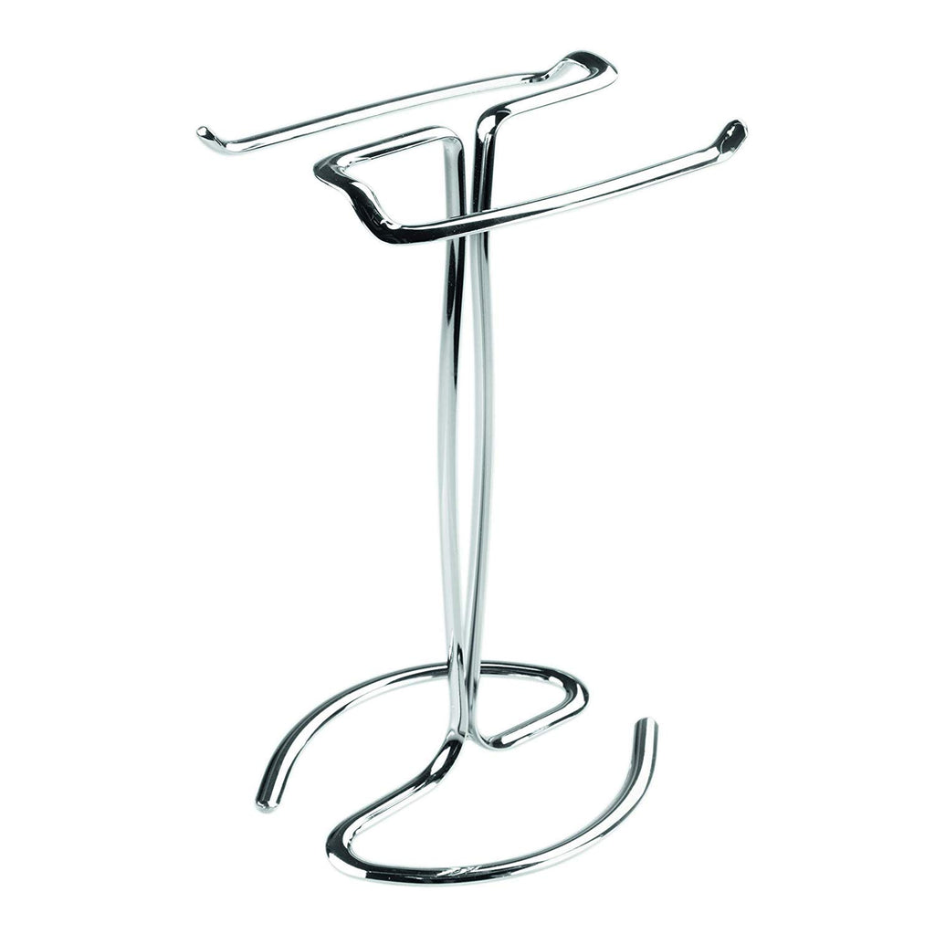 iDesign Metal Hand Towel Rack, The Axis Collection – Holds 2 Hand Towels, 7.75” x 6.25” x 13.5”, Chrome